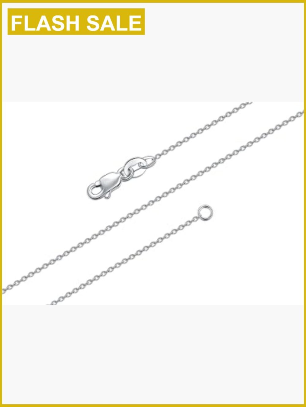Waterproof 14k Gold Plated Cable Chain Necklace 24 Inch Lobster Clasp